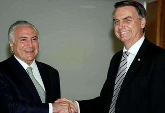 Presidente Michel Temer com o presidente eleito Jair Bolsonaro (Foto: Wilson Dias/Agência Brasil)