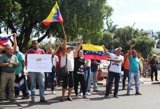 Embora Roraima faça fronteira com a Venezuela, diversos imigrantes optaram por se concentrar no Centro de Boa Vista durante os protestos (Foto: Priscilla Torres/Folha BV)