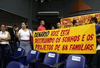 Movimento de servidores da Codesaima pediu novas eleições após anúncio de exonerações de servidores do Mafir (Foto: Priscilla Torres/Folha BV)