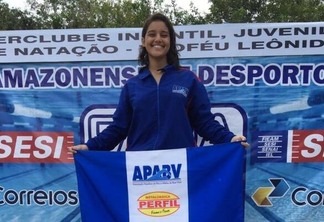 Kaylane Greco de 16 anos nadará as provas mais nobres da natação, 50m e 100m Livre (Foto: Divulgação/Apabv)