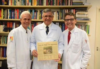 Os médicos Edmar Maciel, Odorico Moraes e Marcelo Borges são responsáveis pela pesquisa. (Foto: Marcelo Borges/Divulgação)