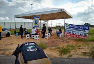 Mobilização dos servidores ocorreu na unidade do CSE no Bom Intento (Foto: Aldenio Soares)
