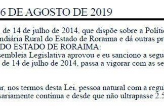 Previsão é que o projeto de lei seja discutido pelos deputados estaduais em sessão itinerante no próximo dia 04 de Setembro (Foto: Diário Oficial/FolhaBV)