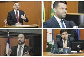 Evangelista Siqueira (PT), Neto Loureiro (PMB), Renato Silva (Republicanos) e Renan Filho (Republicanos) agora fazem parte do G4 (Fotos: Supcom ALE-RR)