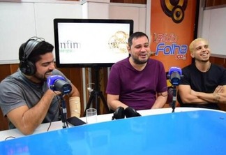 Vinicius Linhares, Bebeco Pujucan e Hyago Moura foram os convidados do programa (Foto: Diane Sampaio/FolhaBv)