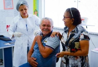 A cobertura vacinal para idosos alcançou 83.79% (Foto: Divulgação)