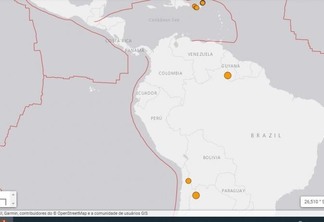 Tremores ocorreram por volta das 15 horas desse domingo, dia 31 (Foto:https://earthquake.usgs.gov)