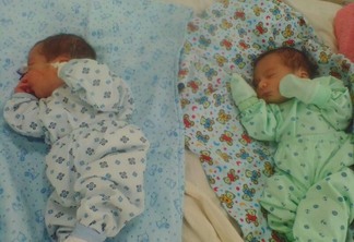 A mãe dos bebês foi diagnosticada com covid-19 após quatro dias do nascimento dos filhos (Foto: Arquivo pessoal)