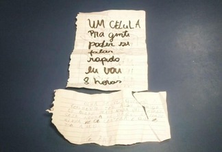 Bilhetes foram encontrados no bolso do homem (Foto: Aldênio Soares)