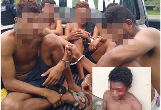 Os suspeitos foram conduzidos a delegacia e a vítima encaminhada ao hospital com ferimentos na cabeça (Fotos: Divulgação)