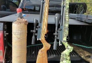 Armas e outros itens apreendidos pela Cipa (Foto: Ascom PMRR)