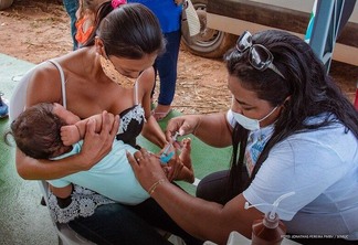 Contra o Sarampo e Influenza poderão ser vacinados crianças de 6 meses até menores de 6 anos de idade (Foto: Semuc/PMBV)