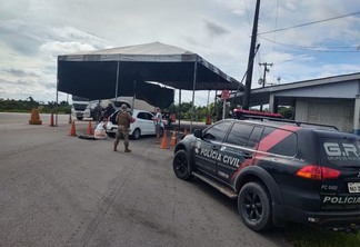 Equipes da Polícia Civil, PM e demais forças de segurança reforçam fronteira com Amazonas (Foto: Divugação/SecomRR)