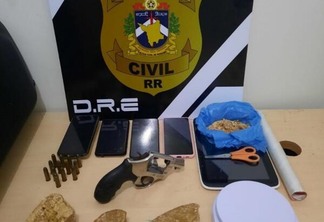 Todo o material e os envolvidos foram levados à sede da DRE (Foto: Divulgação)