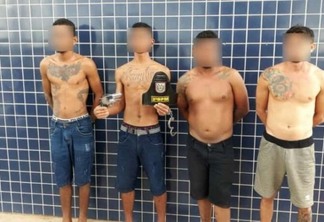 Os quatro indivíduos foram presos nos bairros Airton Rocha, Pintolândia e no Cinturão Verde (Foto: PMRR)