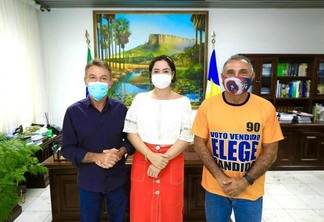 O governador recebeu Yonny e o senador Telmário Mota (Foto: Divulgação)