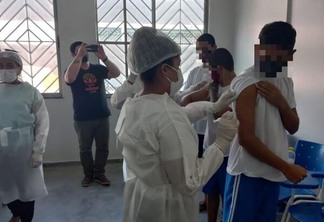 Todos adolescentes do Centro que estão em medidas de internação foram imunizados com as duas vacinas. (Foto: Divulgação)