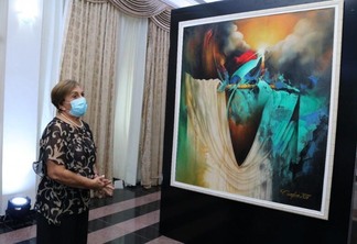 Edicilda Cardoso, esposa do artista, diz que a homenagem é um misto de sentimentos (Foto: Nilzete Franco/FolhaBV)