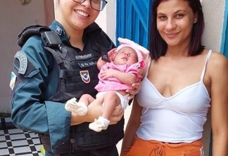 Os pais chegaram desesperados na casa da policial com a bebê de apenas 12 dias sem respirar (Foto: Divulgação)
