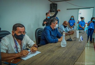 Reunião para discutir a abertura gradual da fronteira foi realizada em Bonfim (Foto: Divulgação)
