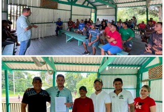 Grupo empresarial Vilanova Amazon durante reunião (Foto: Divulgação)