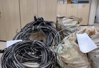 Fios elétricos são recuperados pela Polícia Civil de Roraima (Foto: Divulgação)