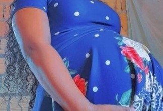 Rhaylene Rodrigues Ferreira grávida da primeira filha, que se chamaria Hadassa (Foto: Arquivo pessoal)