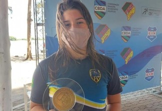 Emily Rabelo terminou o percurso de 5 km com o tempo de 1h21’17” (Foto: Divulgação)