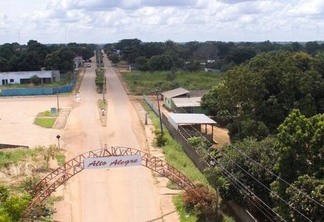 Vista aérea da entrada do município de Alto Alegre (Foto: Prefeitura de Alto Alegre)