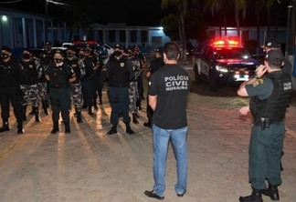 Patrulhamento conta com policiais militares do CPC, Bope, Força Tática e Cavalaria, além da Polícia Civil e de agentes do Detran-RR (Foto: Divulgação/Polícia)