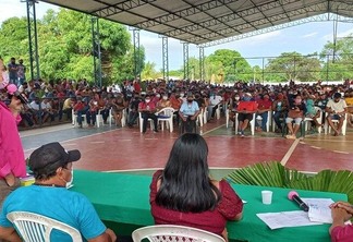 Assembleia estadual da Opirr é realizada na comunidade indígena Três Corações, em Amajari (Foto: Seed)