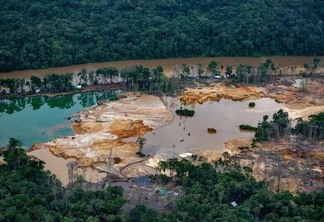 Os danos deixados pelo garimpo ilegal na Terra Indígena Yanomami (Foto: Divulgação)