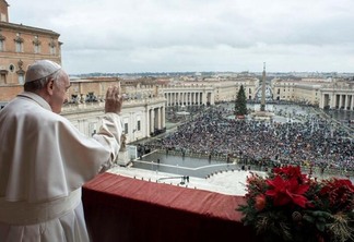 O papa Francisco durante mensagem de Natal em Roma (Foto: Ascom do Vaticano)