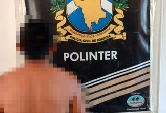 Ele foi levado à sede da Polinter para a formalização da prisão (Foto: Divulgação/PCRR) 