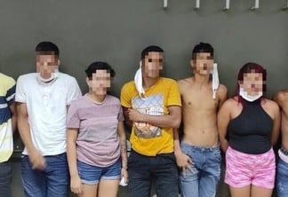 Sete suspeitos foram levados à Central de Flagrantes e um compareceu à delegacia posteriormente (Foto: Divulgação)