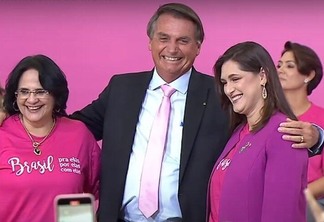 O presidente Jair Bolsonaro em evento em Brasília, nesta terça-feira (Foto: Reprodução/TV Brasil)