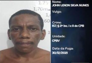 Jhon Lenon é condenado pela prática do crime de roubo (Foto: Divulgação/Dicap)