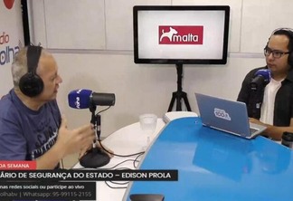 Secretário de Segurança Pública, coronel Edison Prola em entrevista neste domingo, 24, ao programa Agenda da Semana, da FolhaFM (Foto: Reprodução/Youtube)