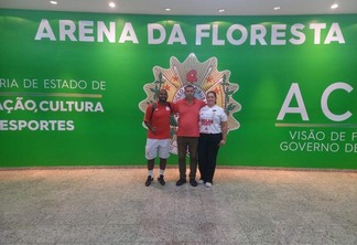Gestor Marcelo Pereira na Arena da Floresta, em Rio Branco. (Foto: Instagram/Náutico)