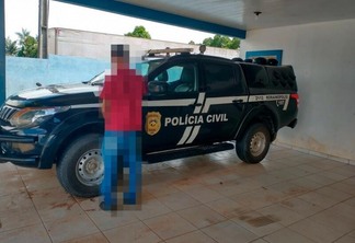 O homem foi preso no lote do seu pai, localizado no quilômetro 10 da BR-432 e colaborou com a ação policial, não resistindo à prisão (Foto: Divulgação/Polícia Civil)