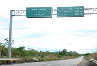 Entrada da cidade de Mucajaí, ao Sul de Roraima (Foto: Nilzete Franco/FolhaBV)