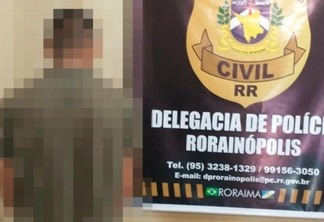 Após a prisão, jovem foi levado para a Delegacia de Rorainópolis (Foto: Divulgação)