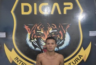 James Gomes de Miranda, vulgo Machão ou Magrelo, foi preso pela Dicap na última sexta (27) (Foto: Dicap/RR)
