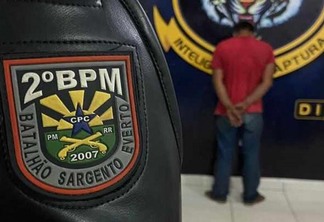 Equipe da PM prendeu o infrator na noite dessa quarta-feira (01) (Foto: Divulgação/Dicap)
