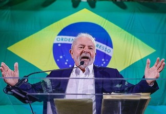 O ex-presidente Lula durante discurso (Foto: Ricardo Stuckert)