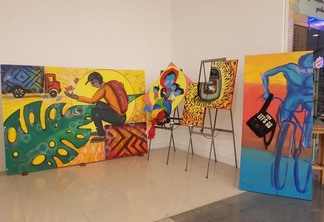 Obras de arte ficarão expostas no Pátio Roraima Shopping até 30 de junho ( Foto: Josué Ferreira )