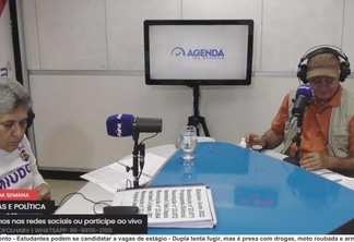 O ex-candidato Miúdo Morro Tentando durante o programa Agenda da Semana (Foto: Reprodução)