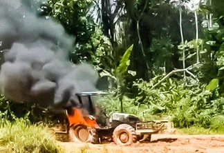 Operação destruiu equipamentos após sanção de lei que proíbe a ação (Foto: Divulgação)