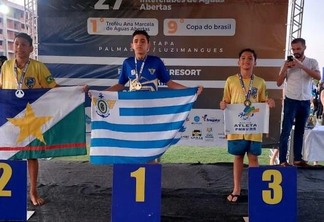 Os três atletas também medalharam na etapa nacional (Foto: Divulgação)