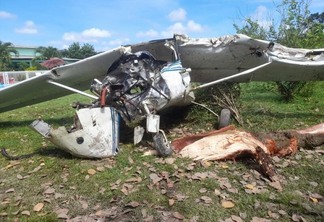 A aeronave colidiu com uma arvore quando os bandidos tentaram decolar